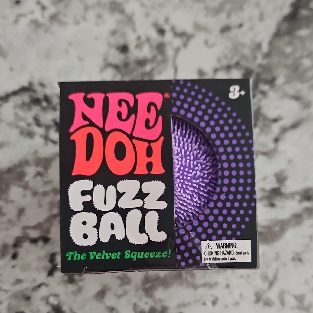 NeeDoh Fuzz Ball Velvet Squeeze - Purple